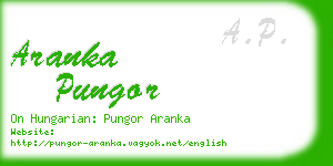 aranka pungor business card
